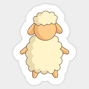 cute flat sheep character design Sticker